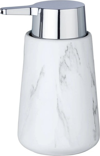 Wenko Seifenspender Adrada aus Keramik in Weiß, Volumen: 330 ml, B/T/H: 10,5 x 15 x 8,5 cm - Bild 1