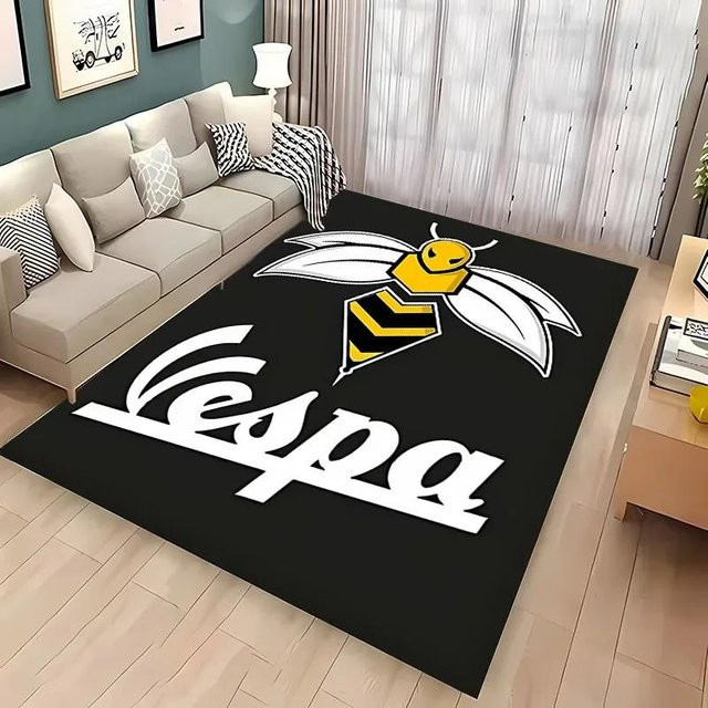 Karpetti V-Vespa Moto Modern Teppich, Schwarz, B/T: 80 x 140 cm - Bild 1
