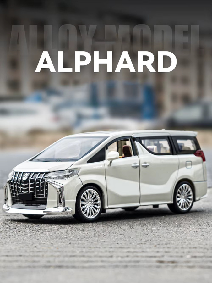 MAKEDA Alphard Vellfire Modellauto, 1:24, Metall, Licht und Ton, Türen geöffnet - Bild 5