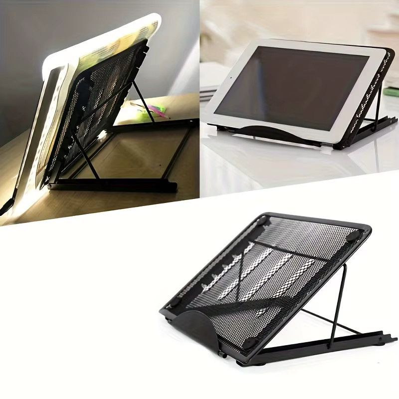 Verstellbarer Laptop-Ständer mit sechs Stufen zur Wärmeableitung, faltbare Halterung für Tablet und Laptop in Schwarz oder Weiß - Bild 2