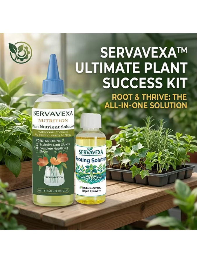 SERVAVEXA 2-teiliges Pflanzenwachstums-Set mit 110 ml Nährstoff und 35 ml Bewurzelungslösung für schnelle Bewurzelung und Gartenregeneration - Bild 7