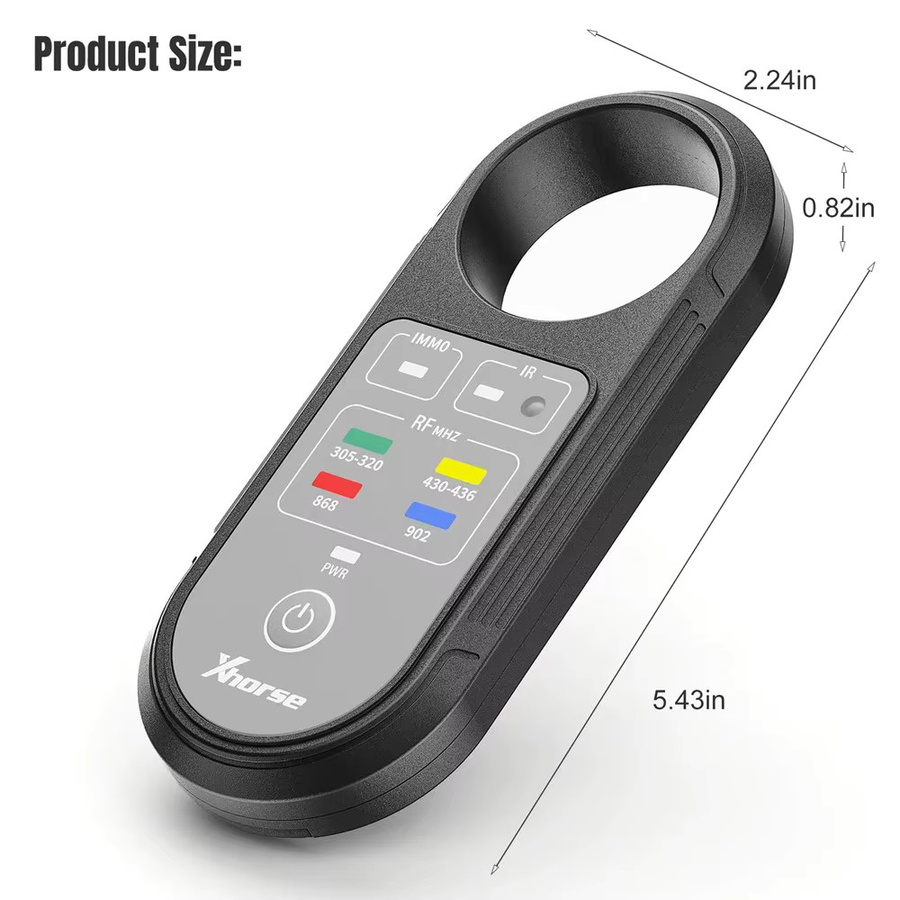 Xhorse XDRT20 V2 Remote Tester VVDI Infrarot Signal Erkennung Frequenz Tester für Autoschlüssel in Schwarz (315/433/868/902 MHz) - Bild 3