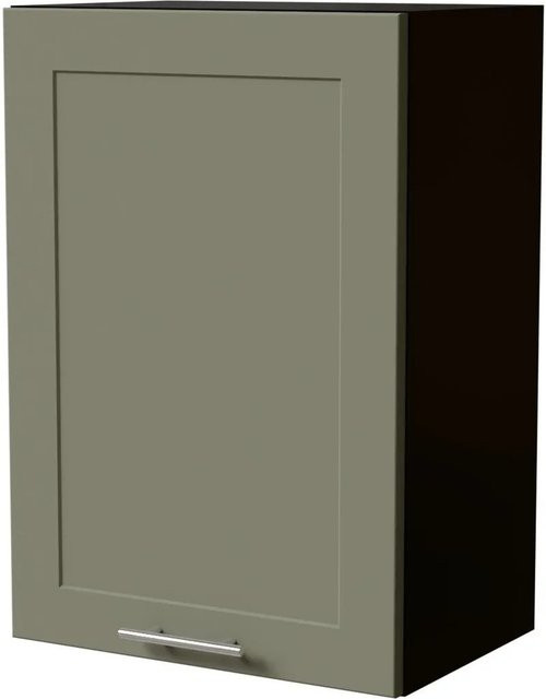 Feldmann-Wohnen Hängeschrank Oslo W2 Schwarz und Reed Green Matt mit Soft-Close-Türen, B/T/H: 50 x 32,5 x 72 cm - Bild 1