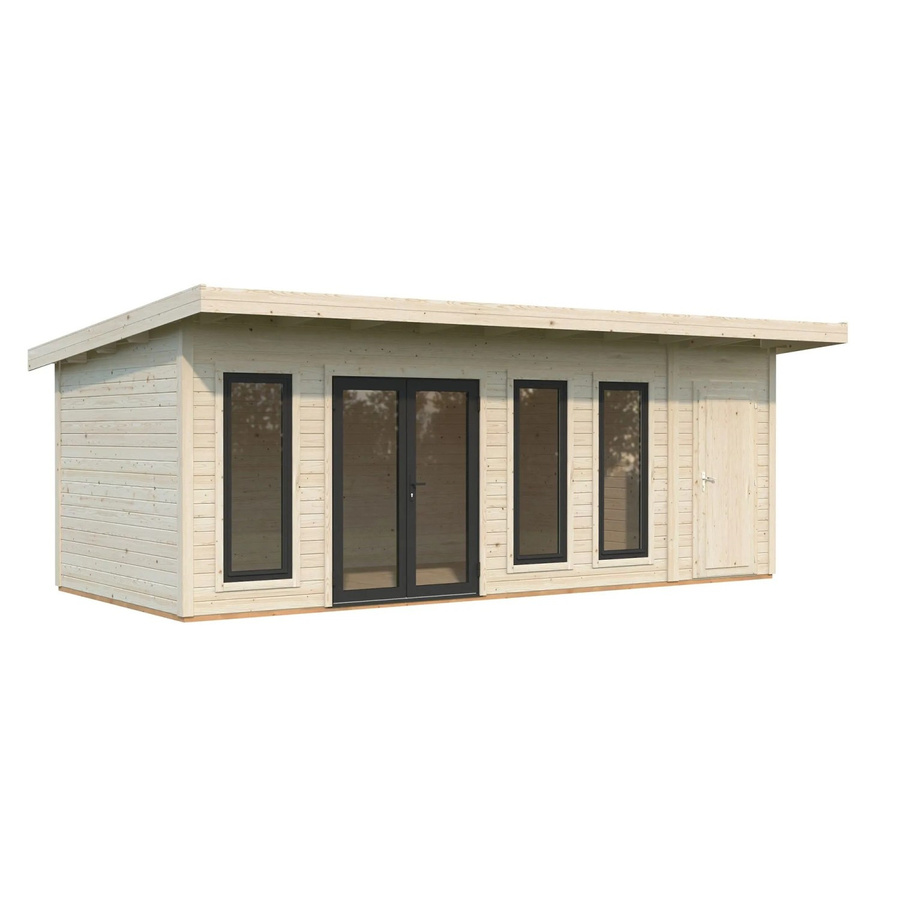 Palmako Gartenhaus Aurelia aus Fichtenholz mit Pultdach in Natur - Bild 2