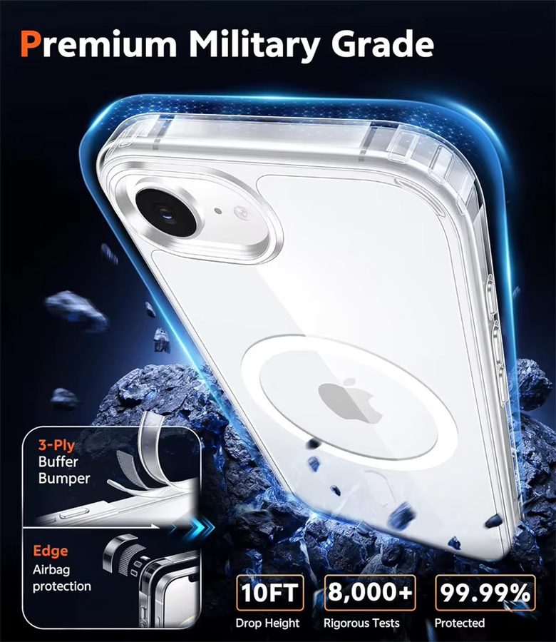 Transparente Magnetische Handyhülle von newteneight für iPhone Modelle mit MagSafe Unterstützung - Bild 5