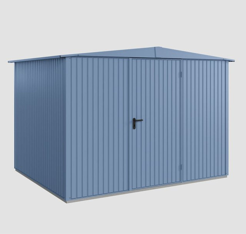 Ecostar Gerätehaus Trend-S aus Metall in Blau, B/H/T: 302,8 x 219,4 x 238 cm - Bild 3