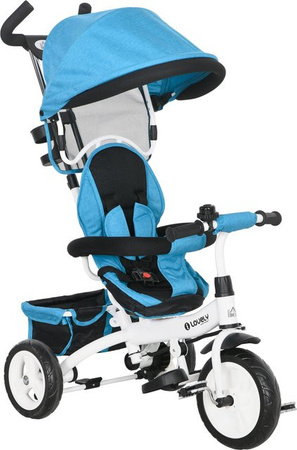 HOMCOM 6-in-1 Dreirad mit Schubstange, Blau, ab 1 Jahr