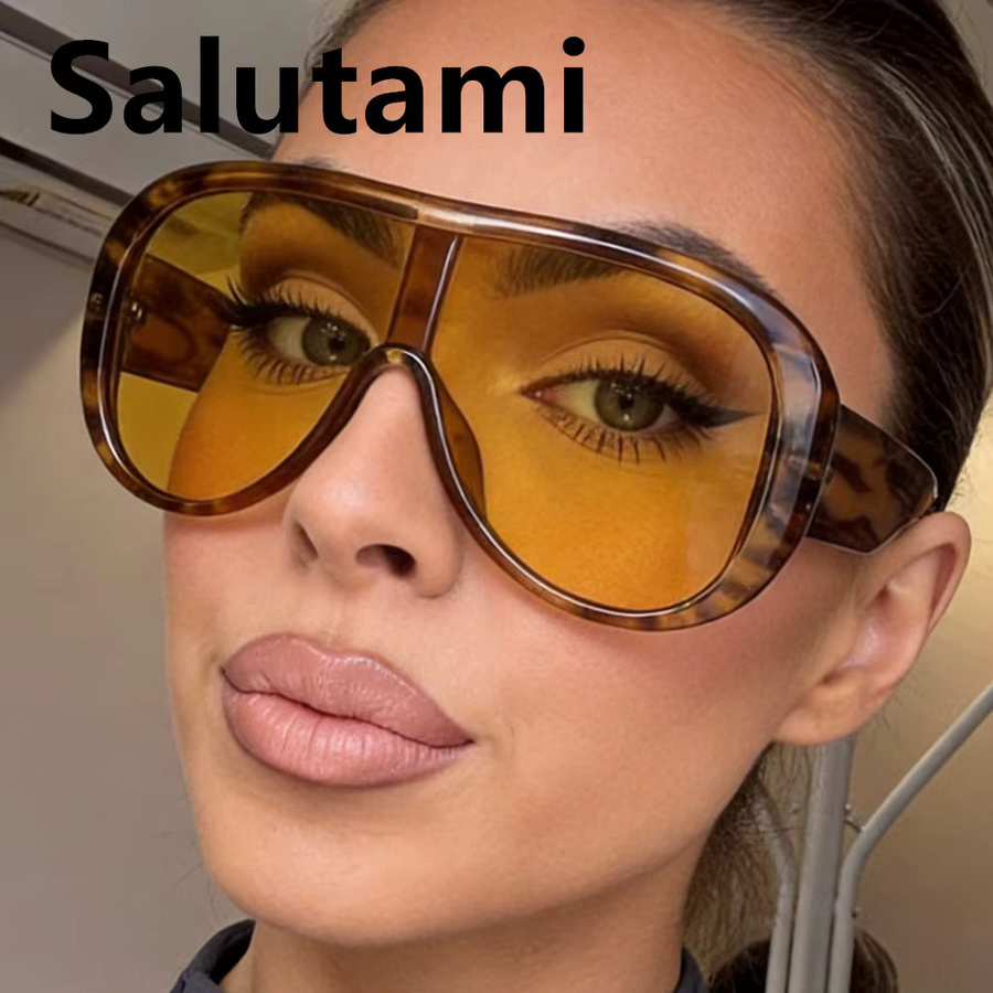Salutami Sonnenbrille, quadratisch, Vollrand, Braun, Damen, Kunststoff - Bild 2