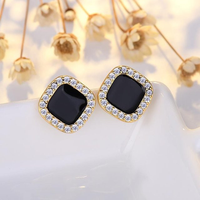 Wucifang Jewelry Ohrringe, Kupfer, Gold, Zirkonia, Damen - Bild 1