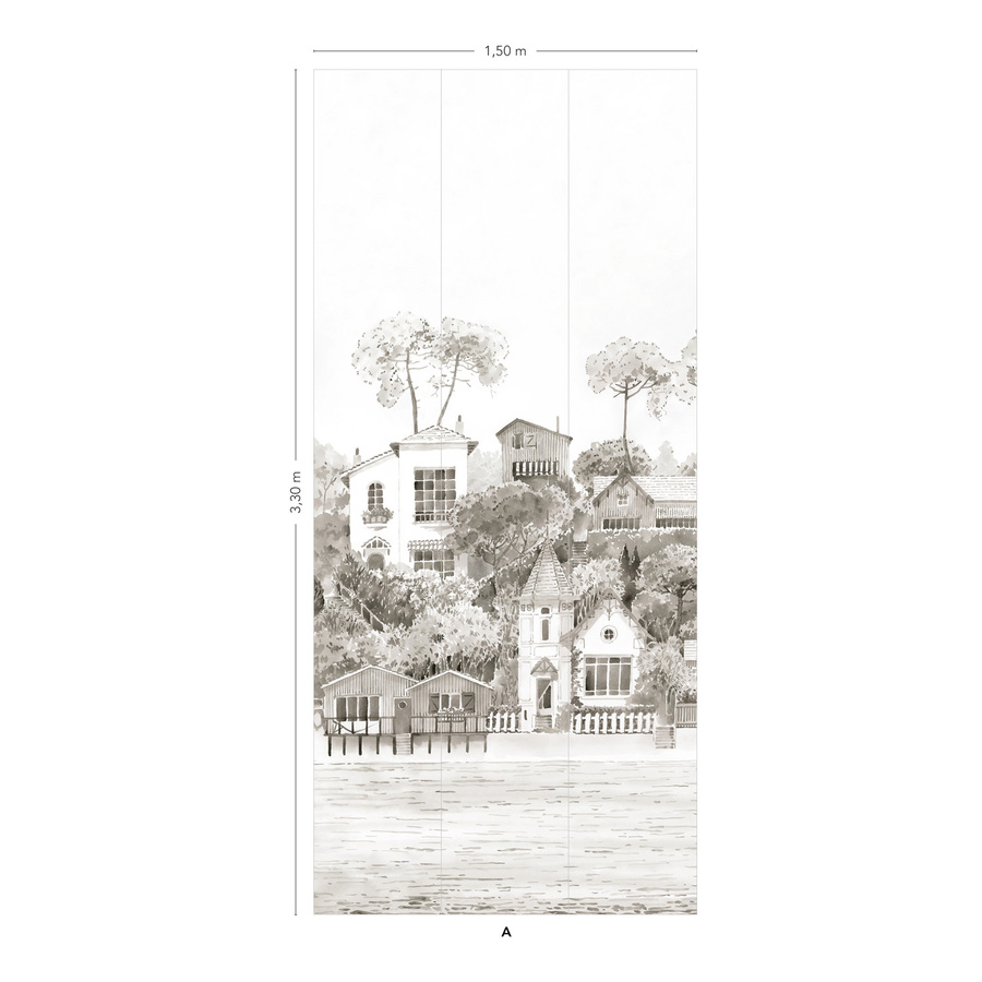 Isidore Leroy Fototapete Panoramadesign Front de Mer in Grau Bronze mit maritimen Motiven Panel A - Bild 2