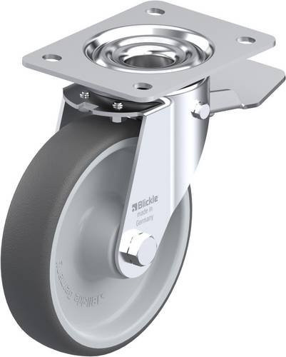 Blickle LE-PATH 160R-ST Lenkrolle mit Feststeller, grau, Rad-Durchmesser: 16 cm, Tragfähigkeit: 300 kg - Bild 1