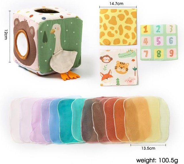 Binchi Outdoor Product Baby Montessori Spielzeug, Stoffbuch, ab 0 Jahre - Bild 1