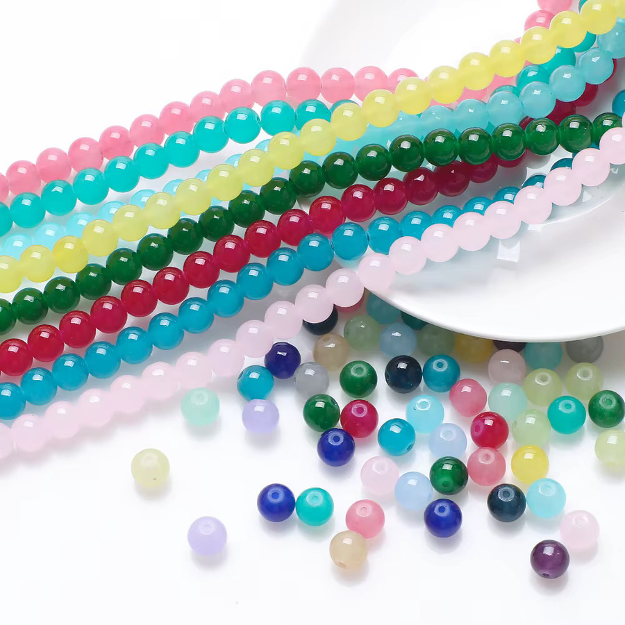 YUANZHIRUN Abstandhalter Perlen, Glas, Kristall, 8mm, Bunt, Unisex - Bild 3