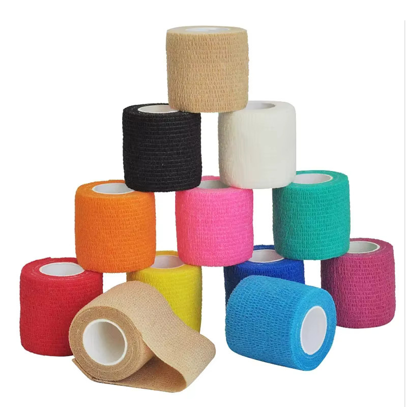 Selbstklebende kohäsive Vlies-Bandage für Sport und Befestigung, elastisches Band in verschiedenen Breiten, Mehrfarbig - Bild 2