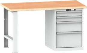 Lista Werkbank 27x36E Multiplex mit KEY Lock, höhenverstellbar, grau/mehrfarbig, B/T/H: 200 x 75 x 84 cm - Bild 1