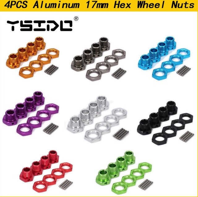YSIDO Aluminium 17 mm Sechskant-Radmuttern-Adapter, 4-teiliges Set - Bild 1