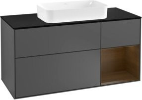 V&B Waschtischunterschrank Finion in Anthrazit, Breite: 120 cm, Tiefe: 50,1 cm, Höhe: 50,1 cm - Bild 1