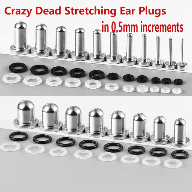 Casvort Piercing Tunnel Stecker, Edelstahl, Silber, Unisex - Bild 1