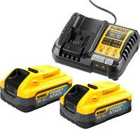 DEWALT Powerstack Akku Starterkit DCB1104H2 in Gelb und Schwarz mit 2x 18V 5Ah Akkus - Bild 1