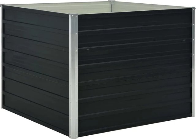 vidaXL Hochbeet aus verzinktem Stahl in Anthrazit, B/T/H: 100 x 100 x 77 cm - Bild 1