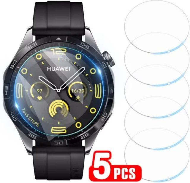 VORTNGLE Displayschutz aus gehärtetem Glas für Huawei Watch GT 5 Pro 46mm und 42mm sowie Huawei Watch GT5 41mm, transparent und kratzfest - Bild 1