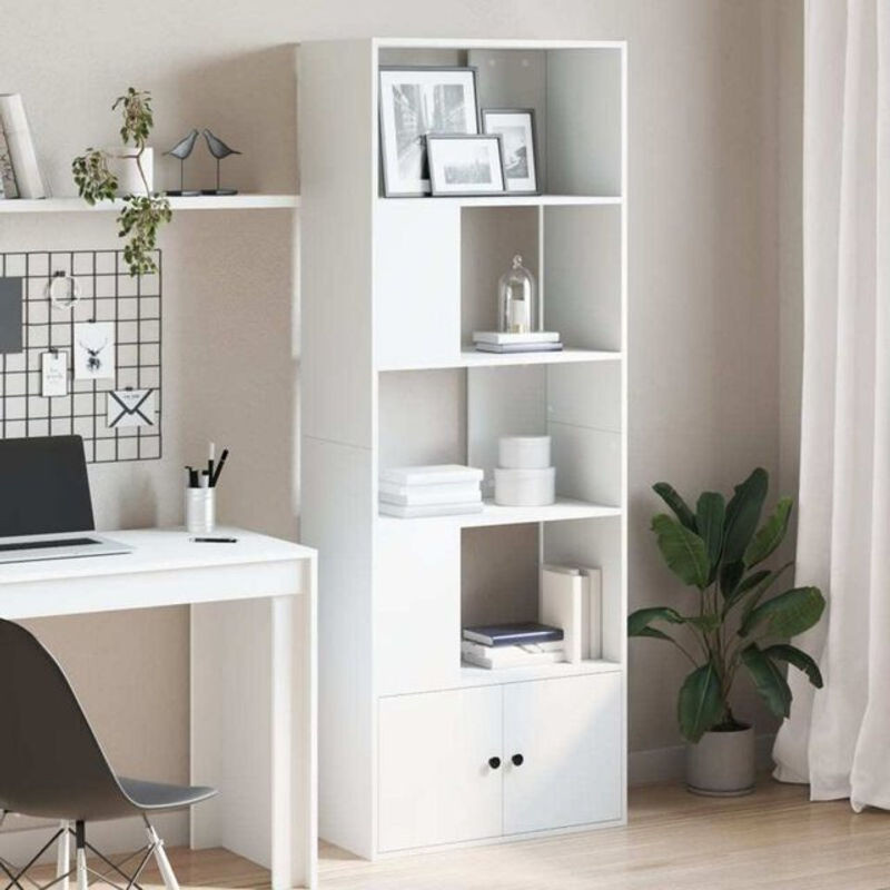 Bücherregal Weiß aus Holzwerkstoff von vidaxl B/T/H: 70 x 36 x 189 cm - Bild 1