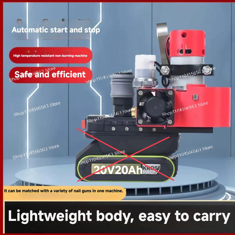 Professioneller Lithium-Elektro-Luftkompressor als Mini-Pumpe für Holzbearbeitung und industrielle Anwendungen in Schwarz (nur Werkzeug ohne Akku) - Bild 4