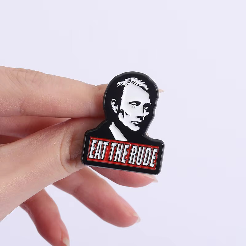 Eat The Rude Emaille Pins, Broschen, Unisex - Bild 3
