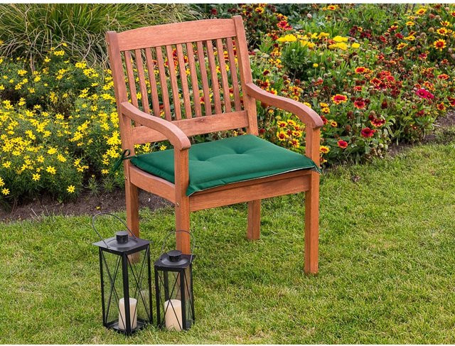 Merxx Sitzkissen Grün aus Polyester mit Schaumstofffüllung, rechteckig, reversibel, B/T/H: 57 x 52 x 4 cm - Bild 1