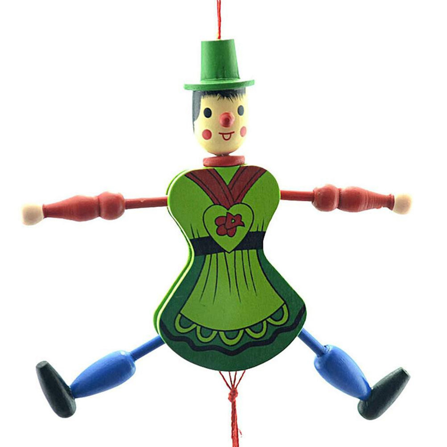TOMTOP JMS Ziehtier Marionette Puppe Holzspielzeug 4-teiliges Set - Bild 2