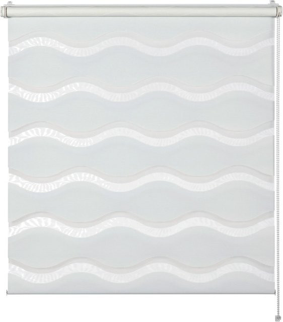Schöner Wohnen Doppelrollo Tilda Welle Day & Night in Weiß, B: 45 cm, H: 150 cm - Bild 1