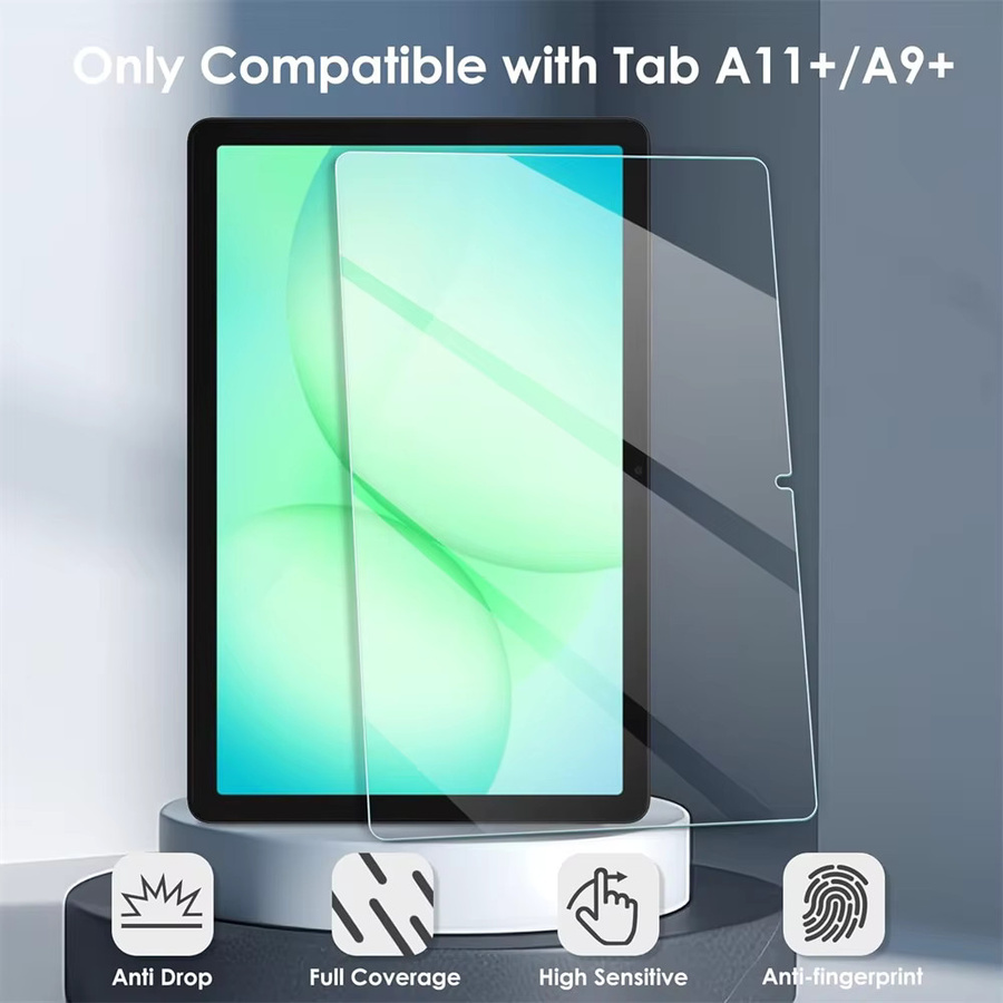 Samsung Displayschutzfolie aus Hartglas für Galaxy Tab A11 Plus A9+ 11 Zoll, transparent - Bild 3