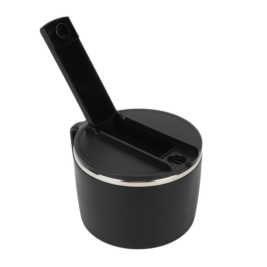 TOMTOP JMS Nudelschüssel aus 304 Edelstahl mit Stäbchen und Spork in Schwarz, 1200 ml - Bild 2