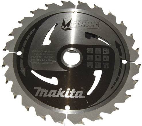 Makita M-FORCE Kreissägeblatt Silber, Durchmesser: 165 mm, Bohrung: 20 mm, Zähneanzahl: 24 - Bild 1