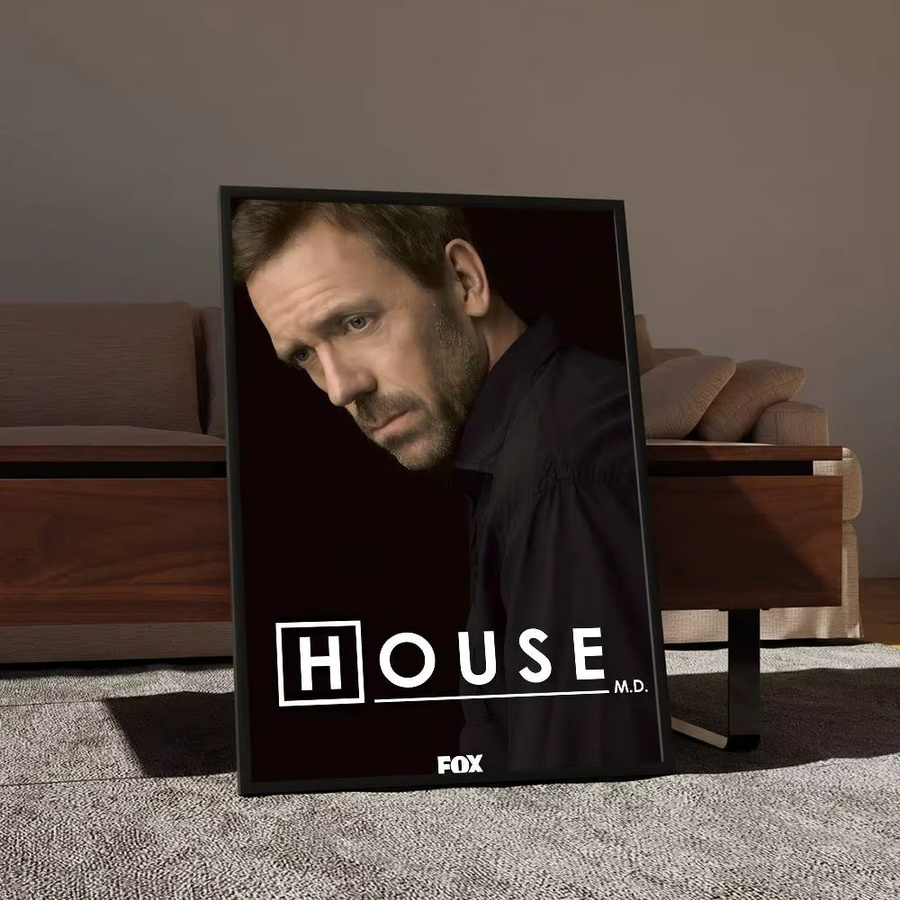 House MD TV-Show Poster selbstklebende Wandkunst in HD-Qualität Retro Wanddeko Mehrfarbig - Bild 5