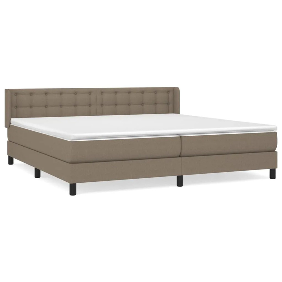 vidaXL Boxspringbett mit Matratze Hybrid-Design in Taupe, B/T/H: 200 x 200 x 78 cm - Bild 2