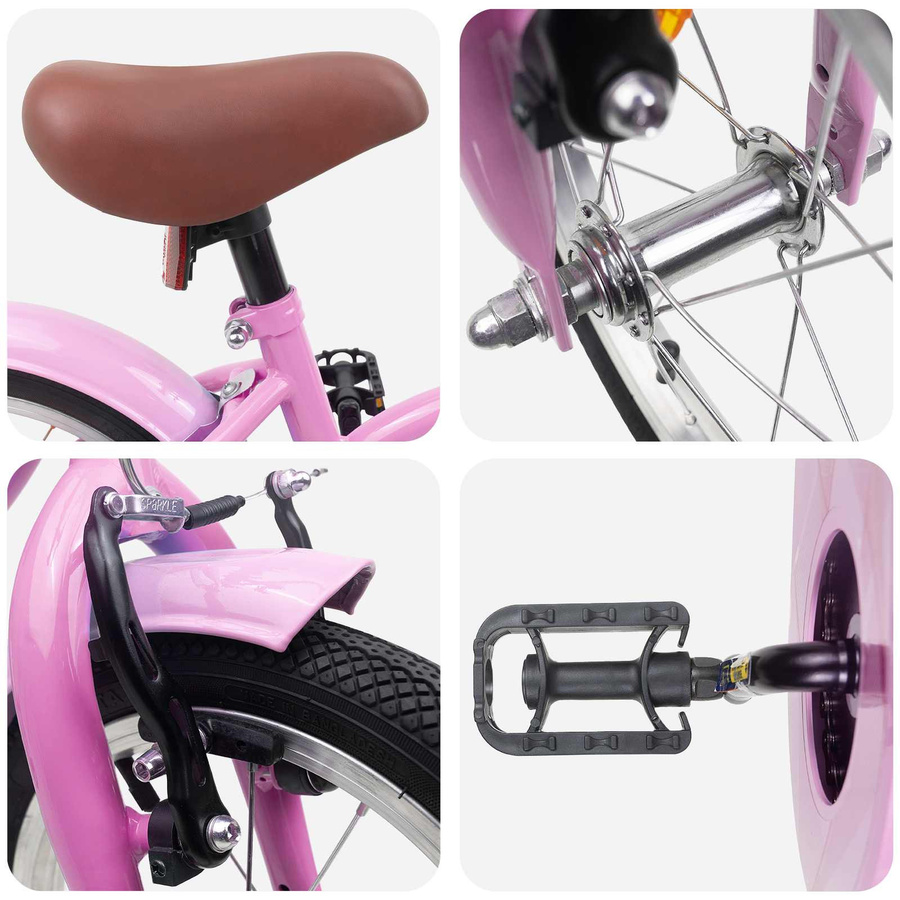 VD Home Furnishing Kinderfahrrad 16 Zoll Hellrosa - Bild 3