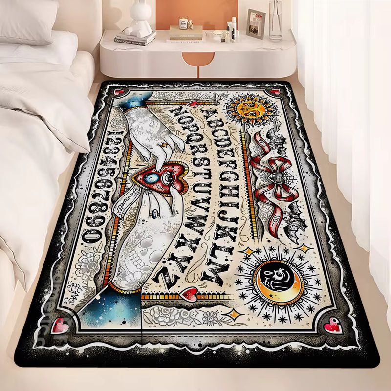 Halloween Ouija Brett Teppich für Schlafzimmer und Haushalt, rutschfest und wasserabsorbierend, Mehrfarbig - Bild 5