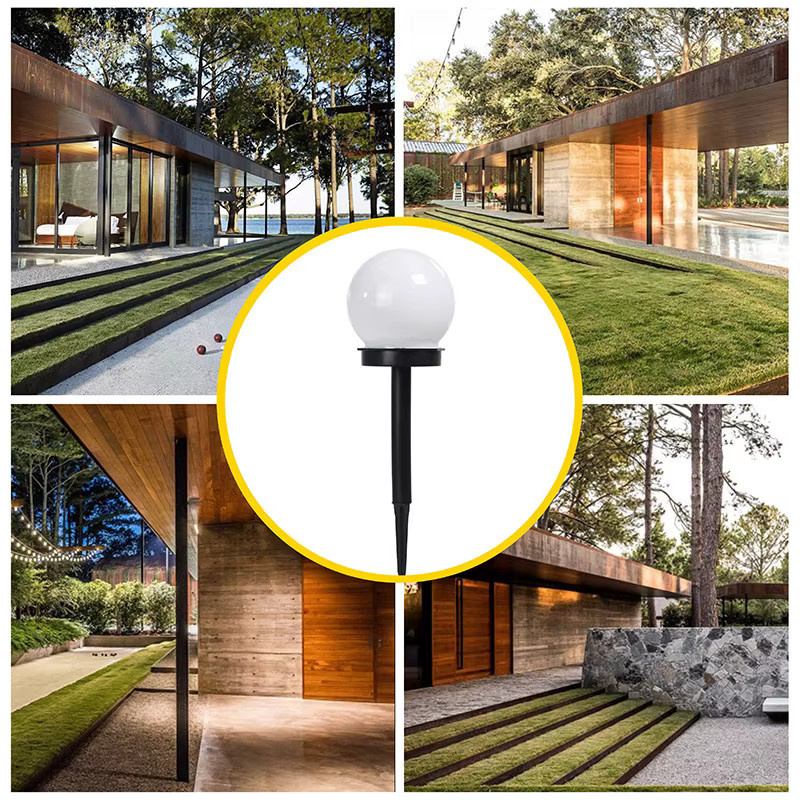 DOUWENXI Solar-Gartenleuchten Set aus 3 Stück, moderne LED-Gartenwegleuchten in Weiß mit warmweißem Licht und Dämmerungssensor für Garten, Terrasse und Gehweg - Bild 6