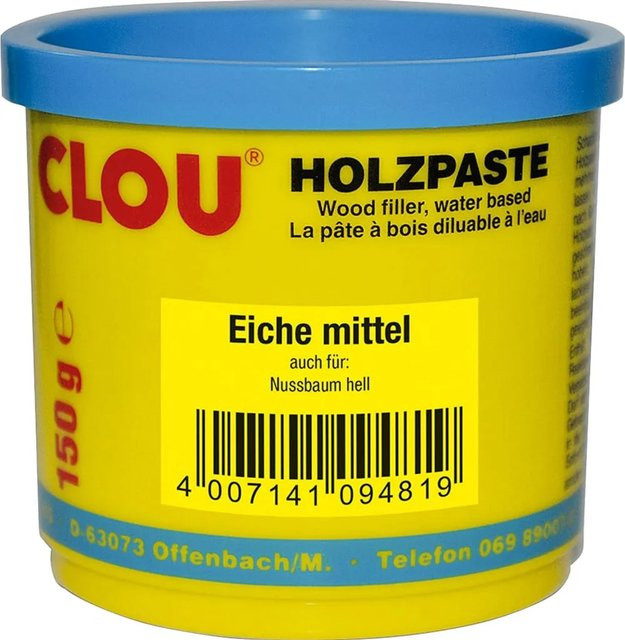 Clou Holzpaste wasserverdünnbar Eiche Mittel 150 g - Bild 1