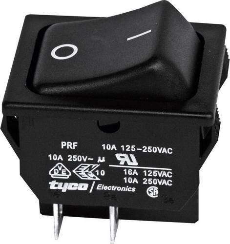 TE Connectivity Wippschalter 1634201-2 Schwarz 250 V/AC 10A 2 x Aus/Ein rastend - Bild 1