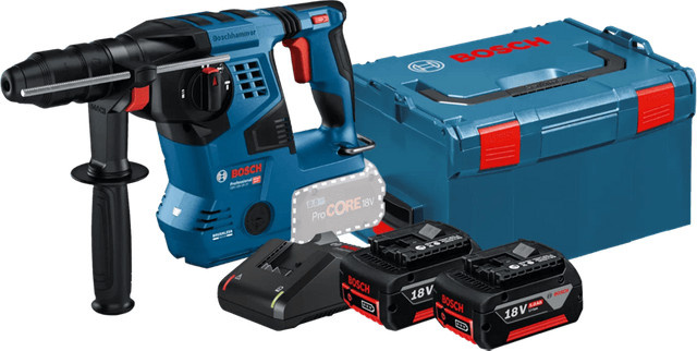 Bosch Professional GBH 18V-22 Starterset mit 2x 5,0 Ah GBA Akkus in Blau - Bild 1