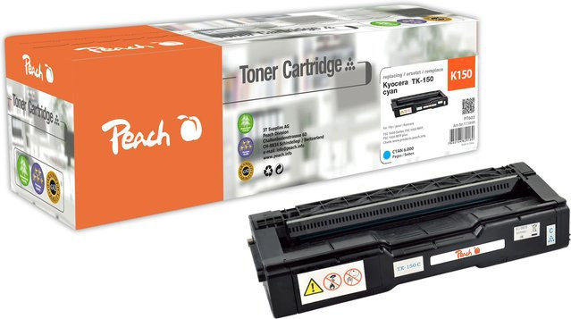 Peach K150 C Toner Cartridge Ersatz für Kyocera TK-150C, wiederaufbereitet - Bild 1