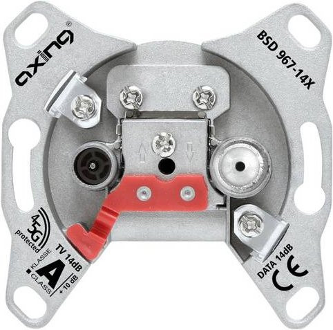 Axing BSD96714X Antennendose TV Unterputz Durchgangsdose in Silber - Bild 1