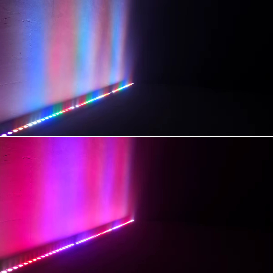 2 Stück HYULIGHTS RGBW 4-in-1 LED-Wallwasher-Leuchten mit 200W, 18 Pixeln und 18-Zonen-Steuerung für professionelle DJ-Bar und Bühnenbeleuchtung in Schwarz - Bild 4