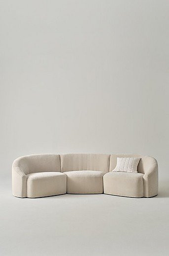 Jotex CAMARILLO 3-Sitzer Sofa in Beige mit Stoffbezug und Dekokissen - Bild 1