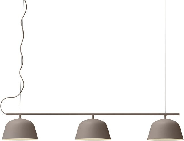 Muuto Ambit Rail Hängeleuchte aus Aluminium in Beige und Weiß, minimalistische Pendelleuchte für Küche, Esszimmer und Wohnzimmer - Bild 1