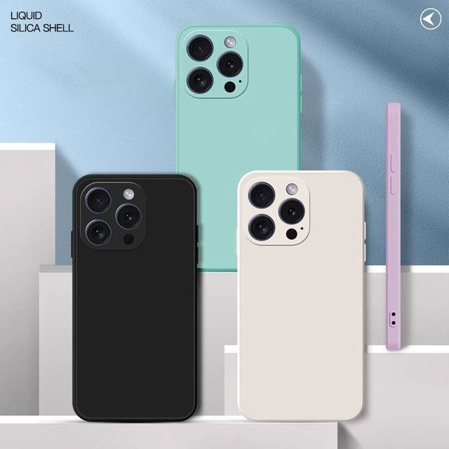 Stoßfeste Silikon Schutzhülle für iPhone 11 12 13 14 15 16 Pro Max Plus Mini in Weiß - Bild 1