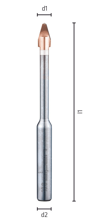 Alpen Keramo Extreme ATM2 Glas- und Fliesenbohrer-Set 2teilig, Diamant-Bohrer in Silber, 8 mm und 6,3 mm mit Zylinderschaft - Bild 1