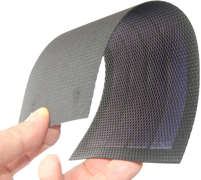 Aneng Flexibles Solarpanel 1W 6V aus amorphem Silizium, dünne und wasserdichte Solarzelle für DIY-Projekte, Schwarz - Bild 1